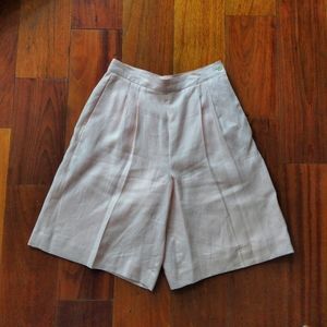 Pink Liz Claiborne high waisted linen shorts